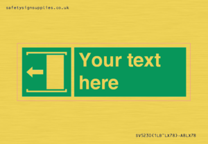 Custom Slide to Open Sign